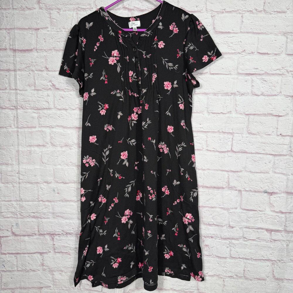 Aria Collection Floral Print Nightgown Size XL